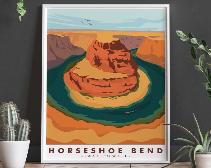 Horseshoe Bend Lake Powell Travel Poster