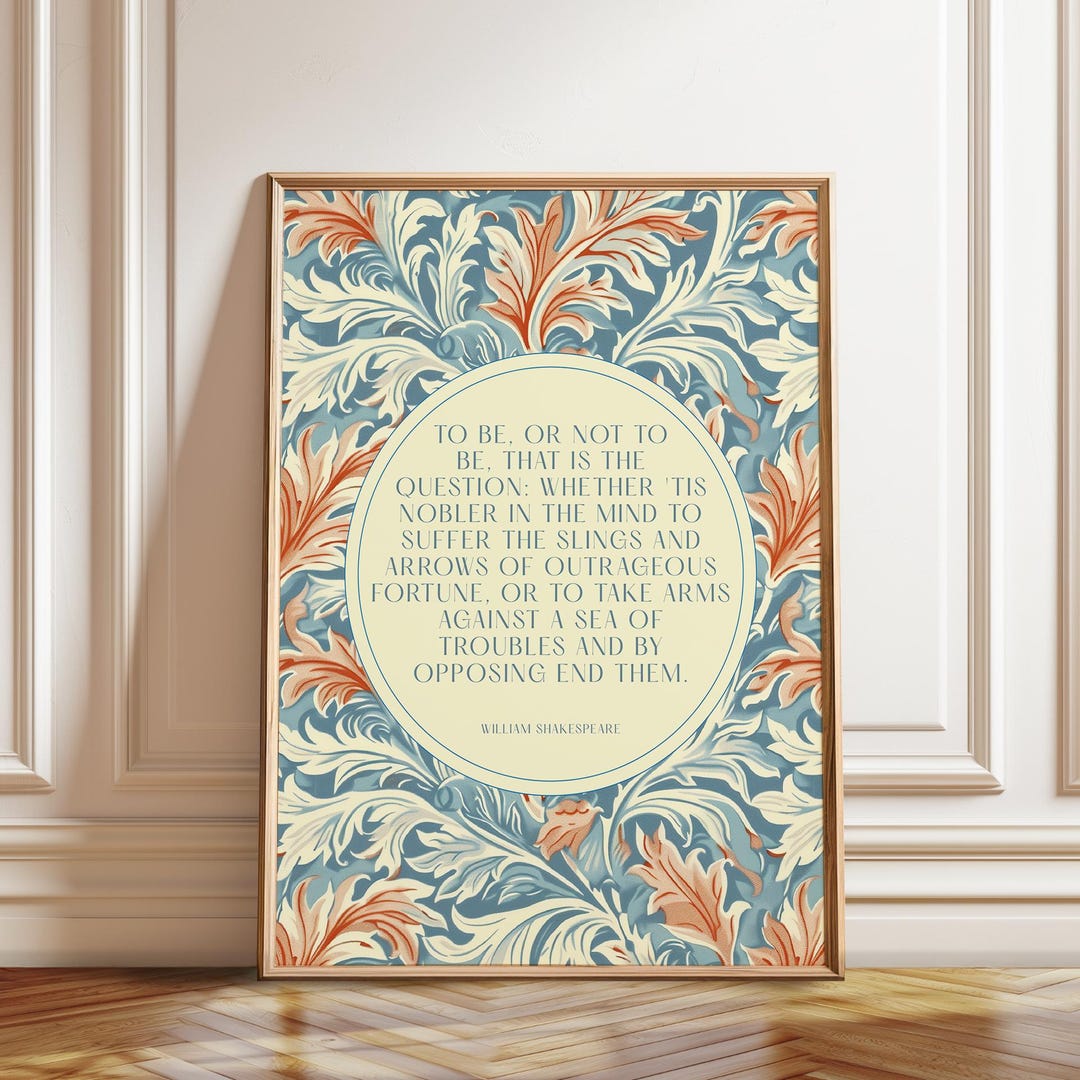 Hamlet Quote Art Print – Shakespeare, Literary Wall Decor - Etsy