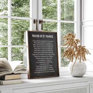Prayer of St Francis Prayer Poster Prayer Wall Art Christian Wall Art ...