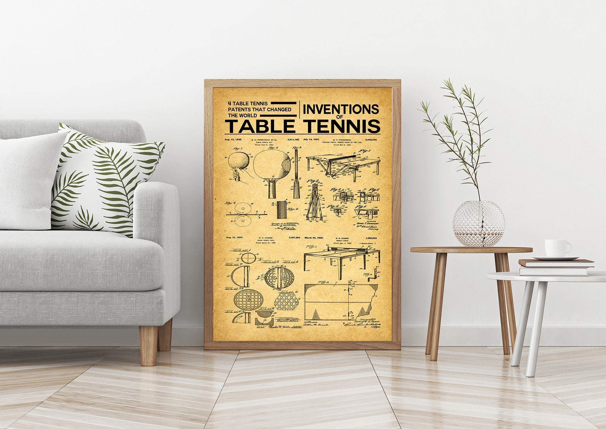 Table Tennis Inventions of Table Tennis Print