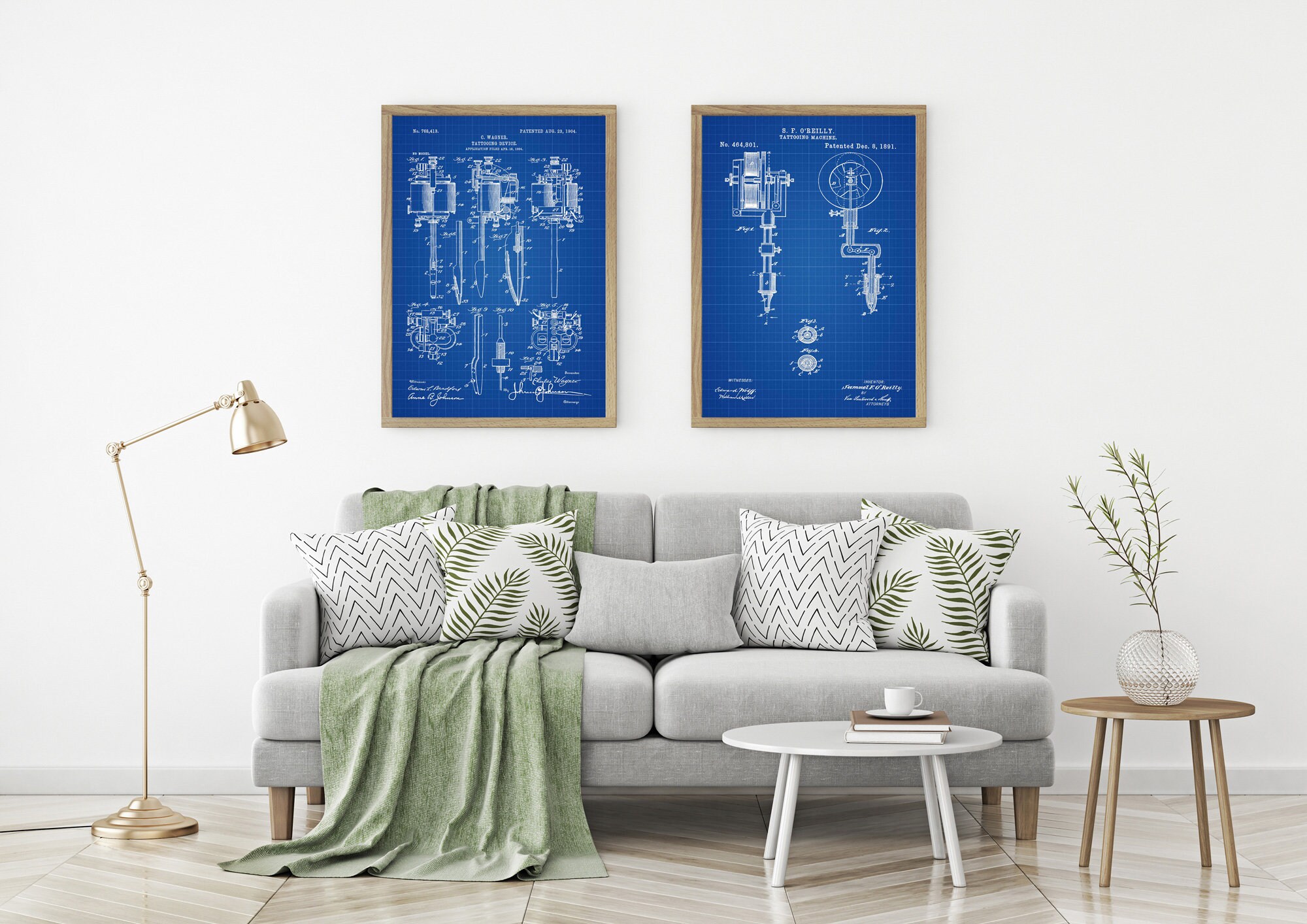 Tattoo Posters Set of 2 Tattoo Prints Tattoo Wall Art Tattooist Gift