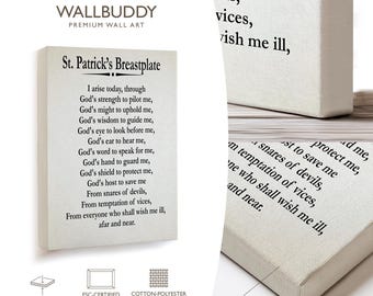 St Patrick's Breastplate Prayer Print: Irish Blessing, Christian Wall Art