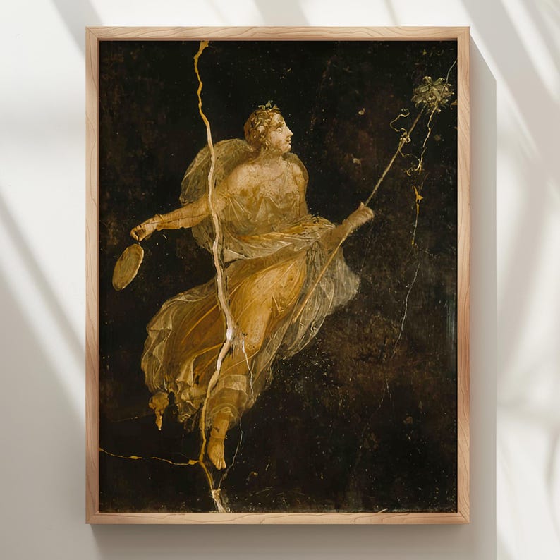 Dancing Maenad Art Print: Ancient Roman Fresco, Bacchic Mythology image 7