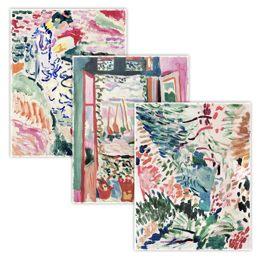 Henri Matisse Poster Trio the Open Window Pink Wall Art La Fenêtre
