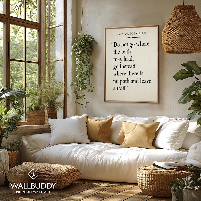 Emerson Quote Print: Inspirational Wall Art, Independence Gift image 2
