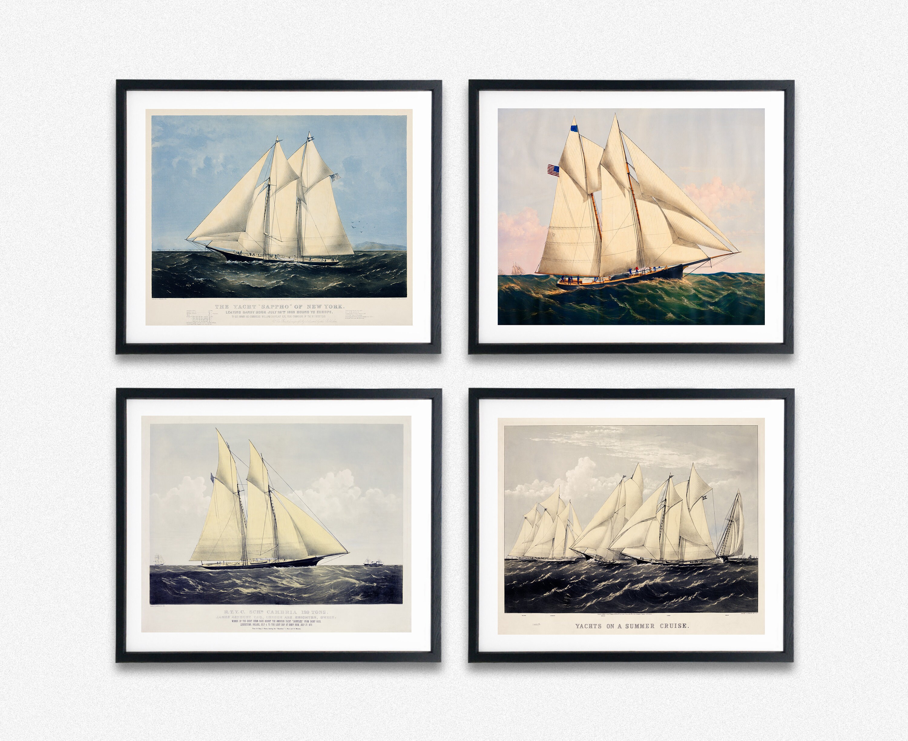 Nautical Wall Art for Beach House or Coastal Decor Nautical Poster Ship