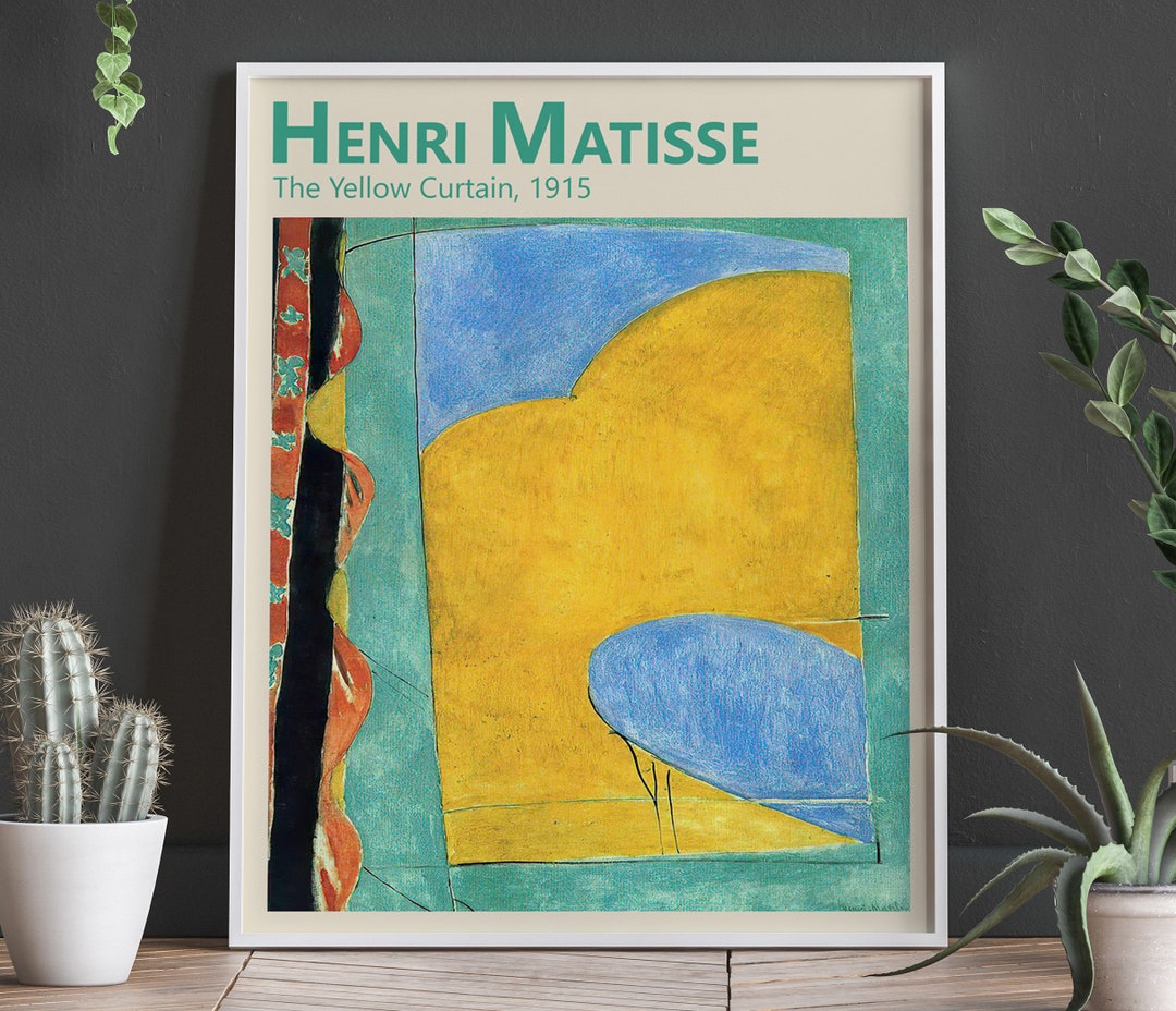 Henri Matisse Abstract Poster The Yellow Curtain Abstract Etsy 日本