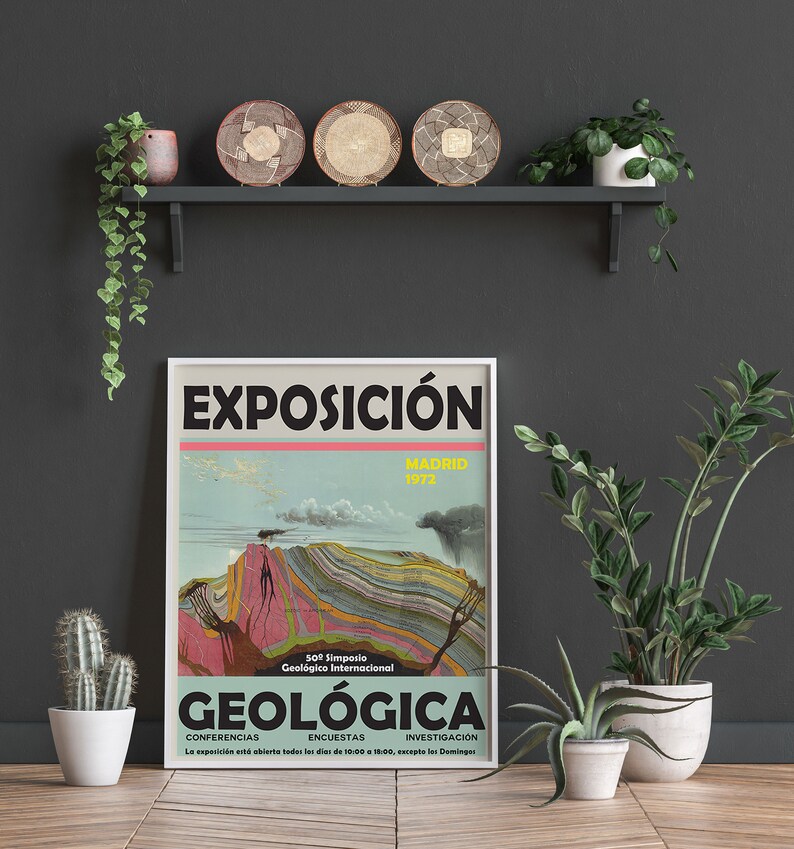 Geological Exhibition Poster 1972 Geology Poster Geology Print | Etsy