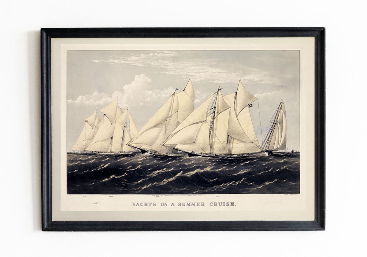 Nautical Wall Art for Beach House or Coastal Decor Nautical Poster Ship Decor Ship Wall Art