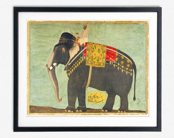 Elephant Print Indian Elephant Poster from 1640