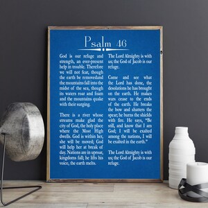 Psalm 46 Print Psalm Decor Christian Poster - Etsy