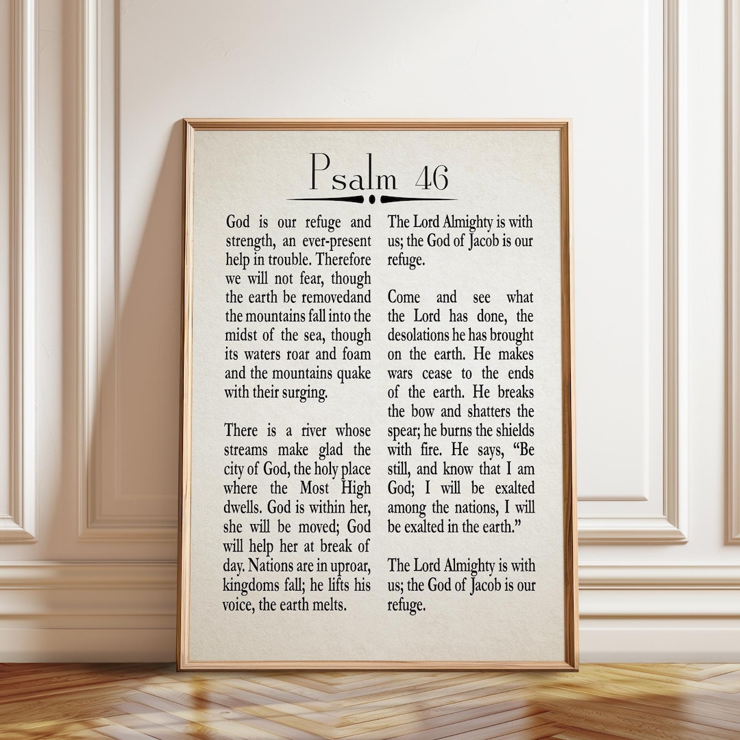 Psalm 46 Bible Verse Art Print: Inspirational Christian Home Decor - Etsy