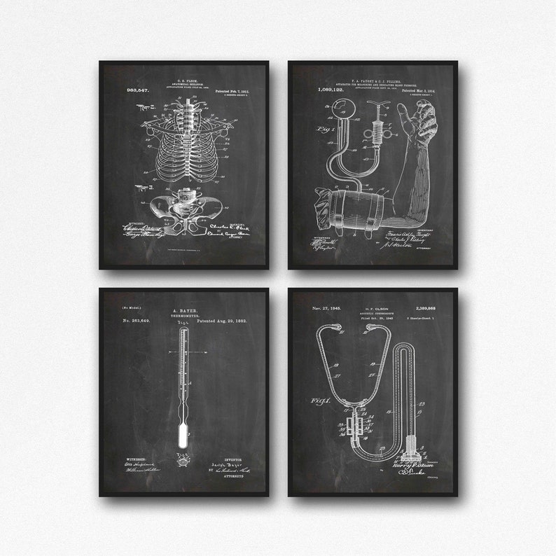 Vintage Medical Patent Prints: Doctor Office Wall Art - Etsy