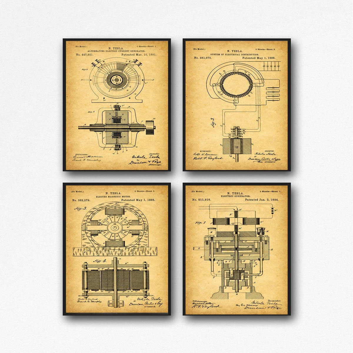 Nikola Tesla Poster /"Inventor at Rest/" 24x36 inches