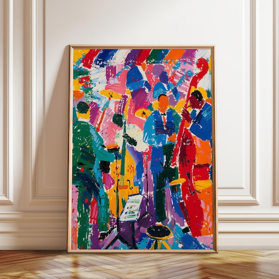 Jazz Abstract Art Print: Matisse-inspired Music Room Decor - Etsy