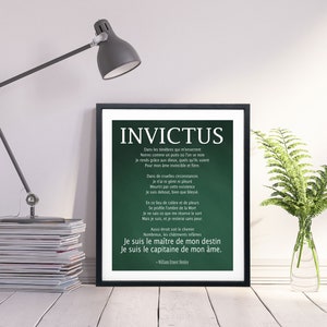 Stampa Murale "Invictus" Di William Ernest Henley – Poesia In Francese, Stampa D'Arte Giclée, 30x40 Cm, Vintage - 4