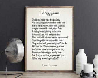 The New Colossus Poem by Emma Lazarus