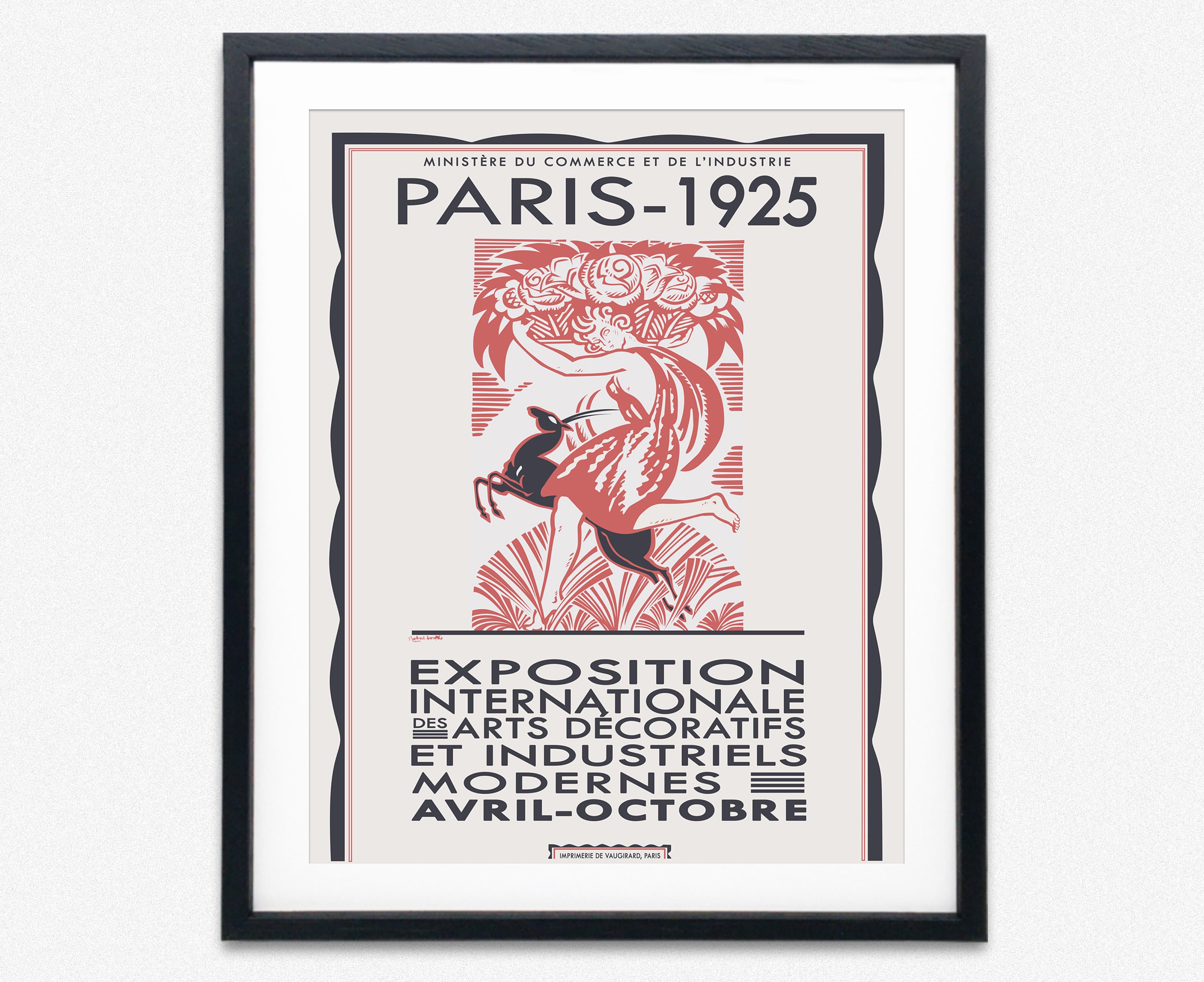 Paris Poster 1925 International Exhibition of Modern Etsy UK