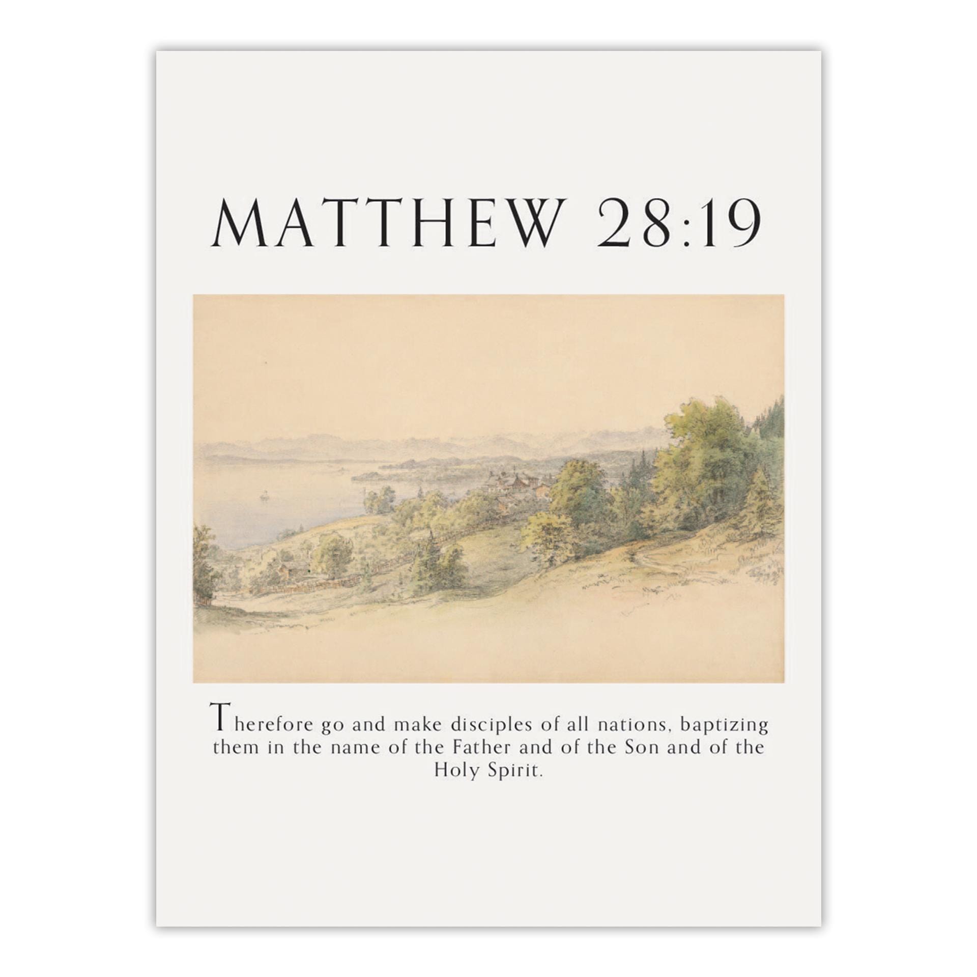 Matthew 28:19-20 Bible Verse Wall Art - Modern Christian Church Wall ...