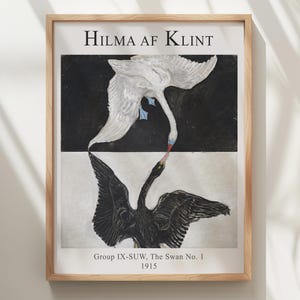 Hilma af Klint Swan Poster: Black and White Spiritual Art image 6