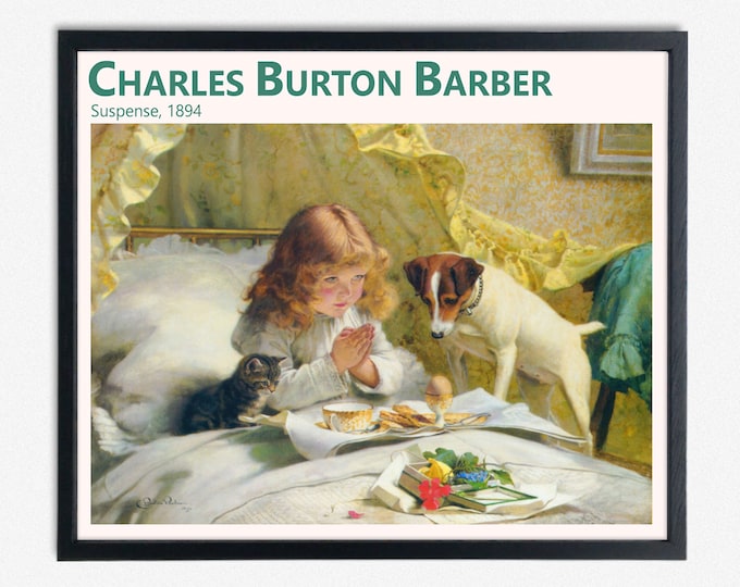 Funny Dog Painting by Charles Burton Barber "Suspense" painting 1894 Add Some Whimsy Art to Your Walls with Barber's Funny Dog Wall Art