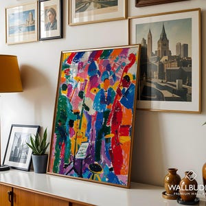 Jazz Abstract Art Print: Matisse-Inspired Music Room Decor image 5