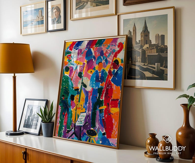 Jazz Abstract Art Print: Matisse-Inspired Music Room Decor image 5