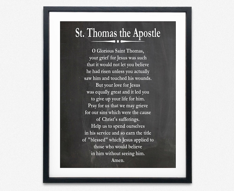 Prayer of St Thomas the Apostle Prayer for Direction and Discernment
