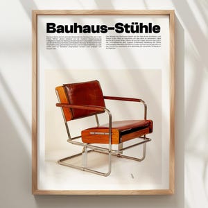 Bauhaus Chair Print: Mid-Century Modern Furniture Art (Poster or Canvas) image 7