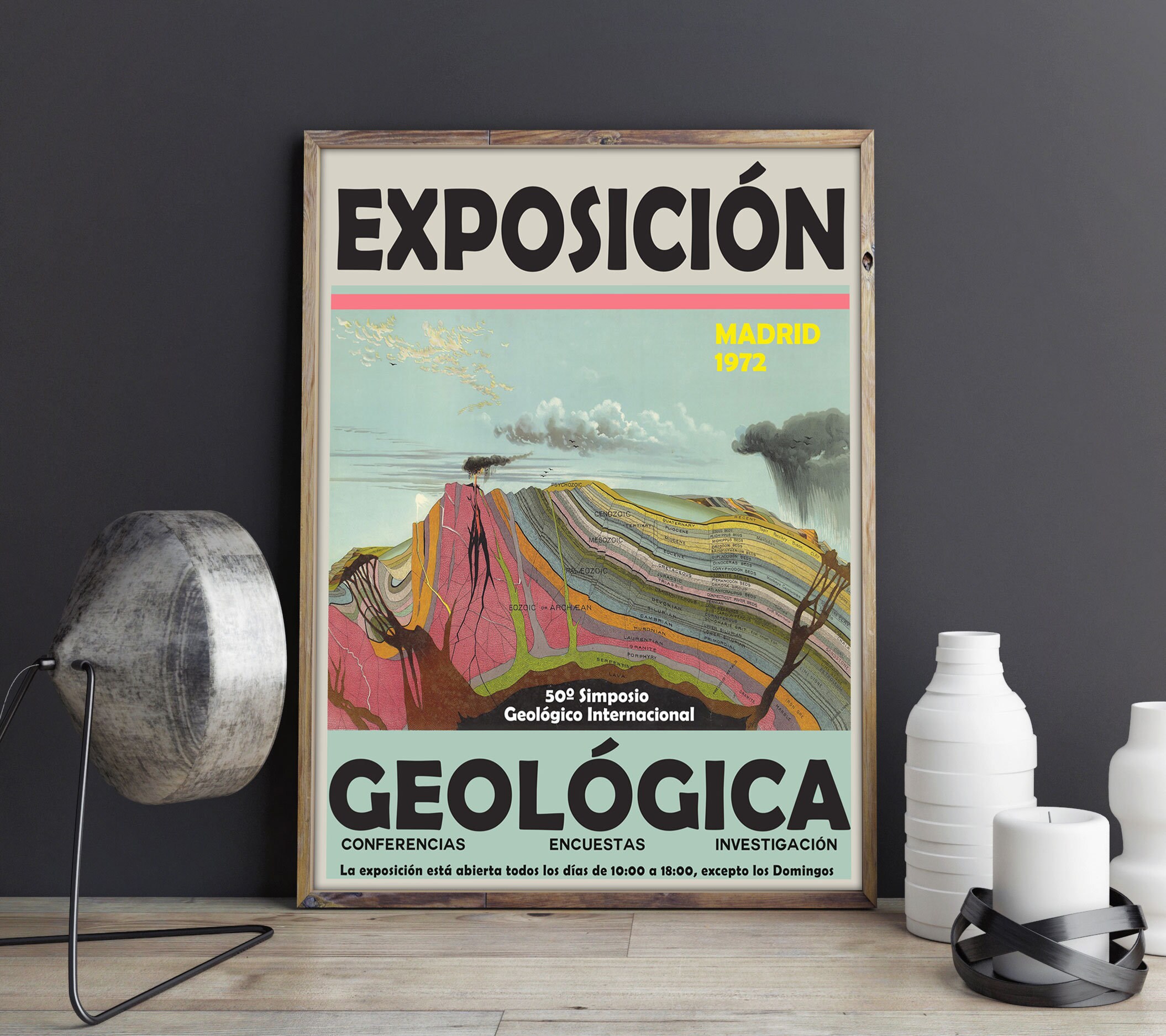 Geological Exhibition Poster 1972 Geology Poster Geology Print