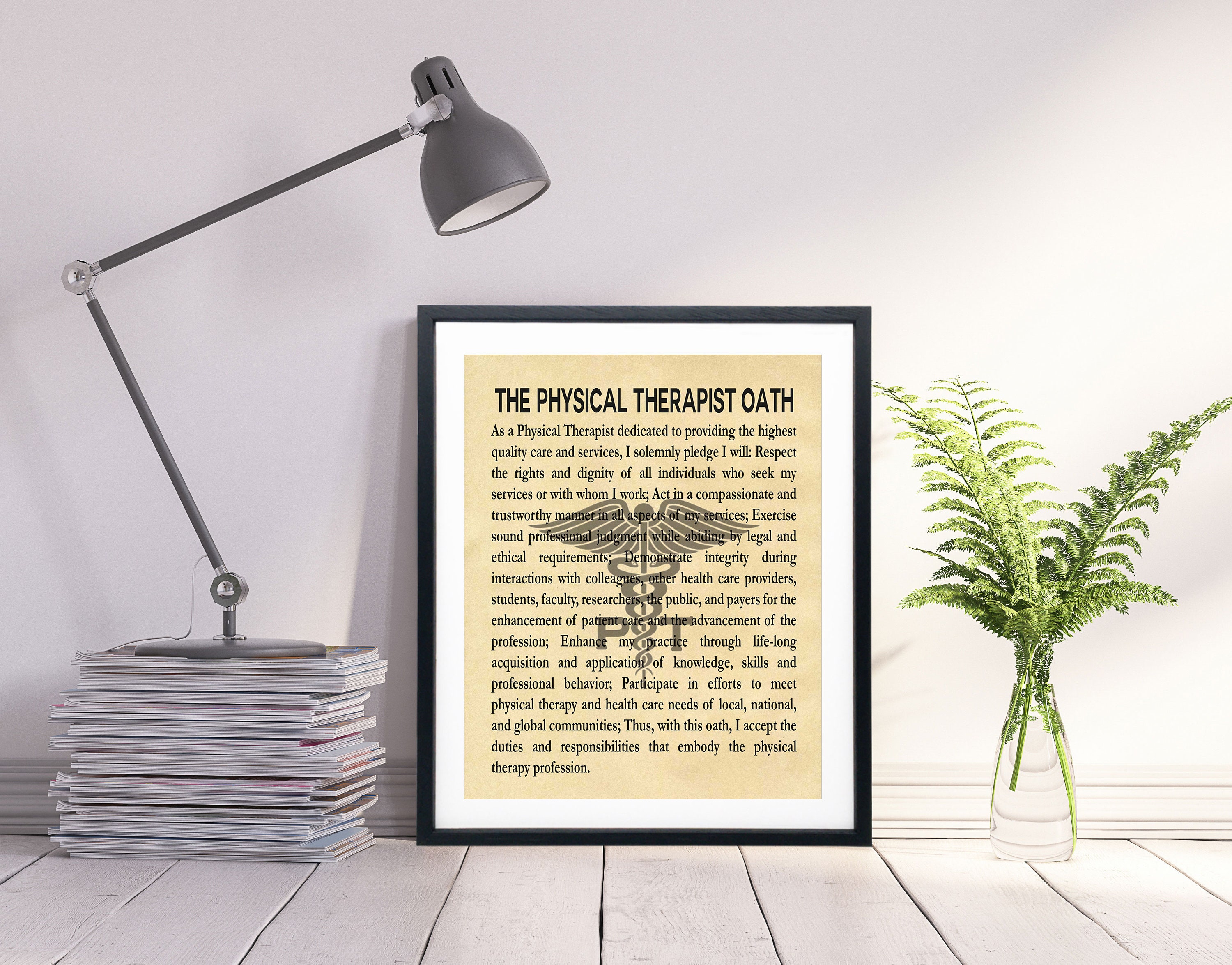 Physical Therapist Oath PT Gift Physio Print Physical Therapist
