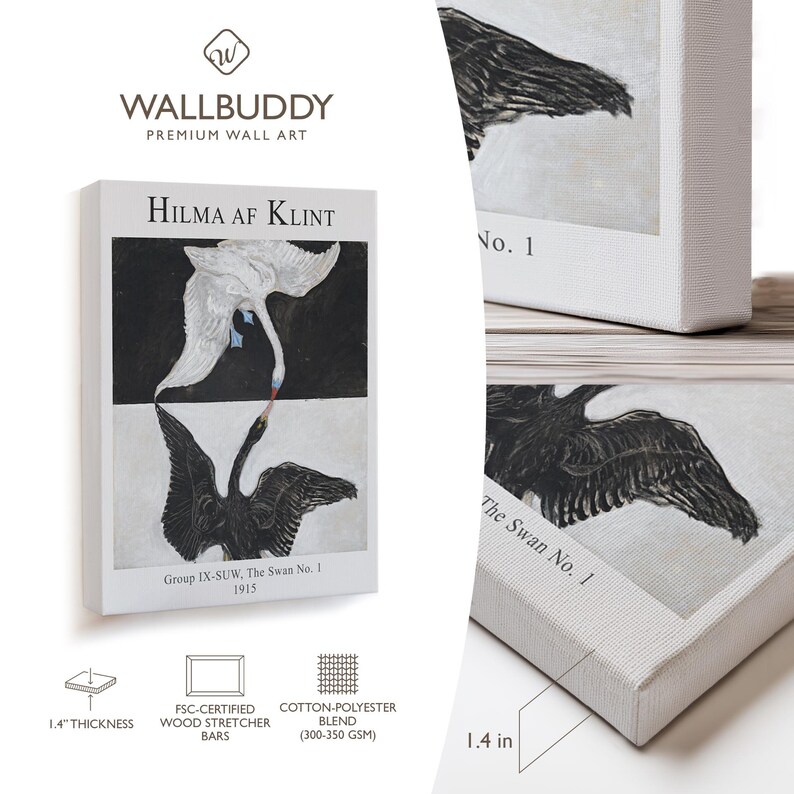 Hilma af Klint Swan Poster: Black and White Spiritual Art image 9