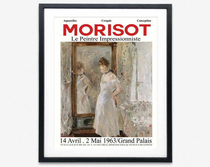 Berthe Morisot Art Exhibition Poster Mid Century Museum Poster Art