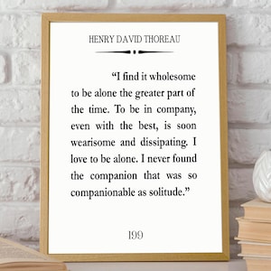 Henry David Thoreau Walden Quote Art Print: Literary Wall Decor