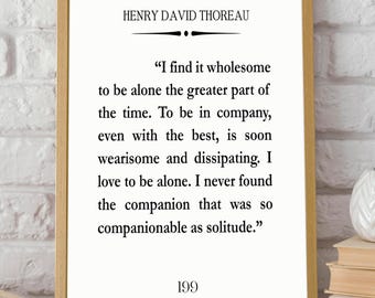 Stampa artistica con citazione di Henry David Thoreau Walden: decorazione murale letteraria