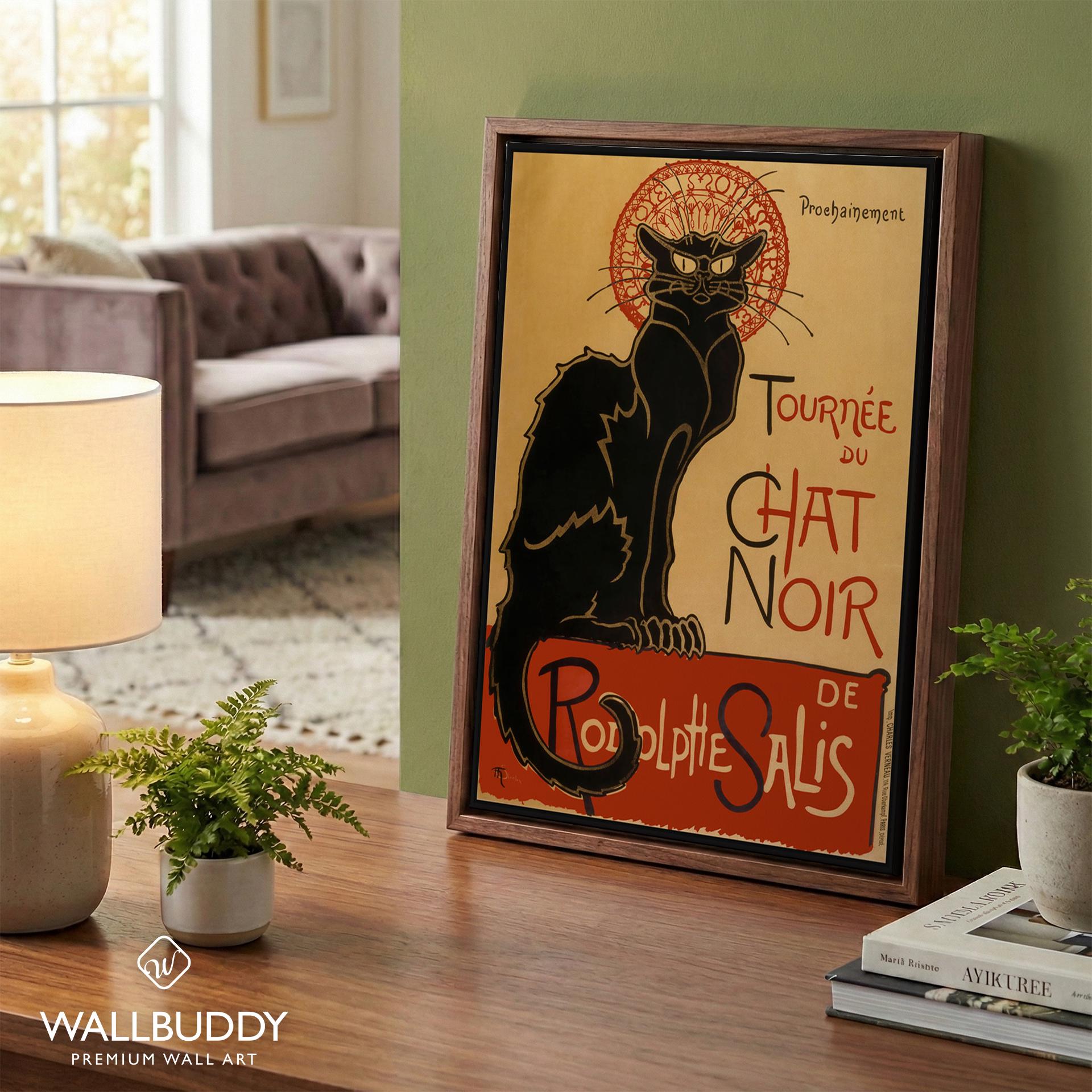 Le Chat Noir ポスター – Théophile Steinlen アールヌーボー黒猫