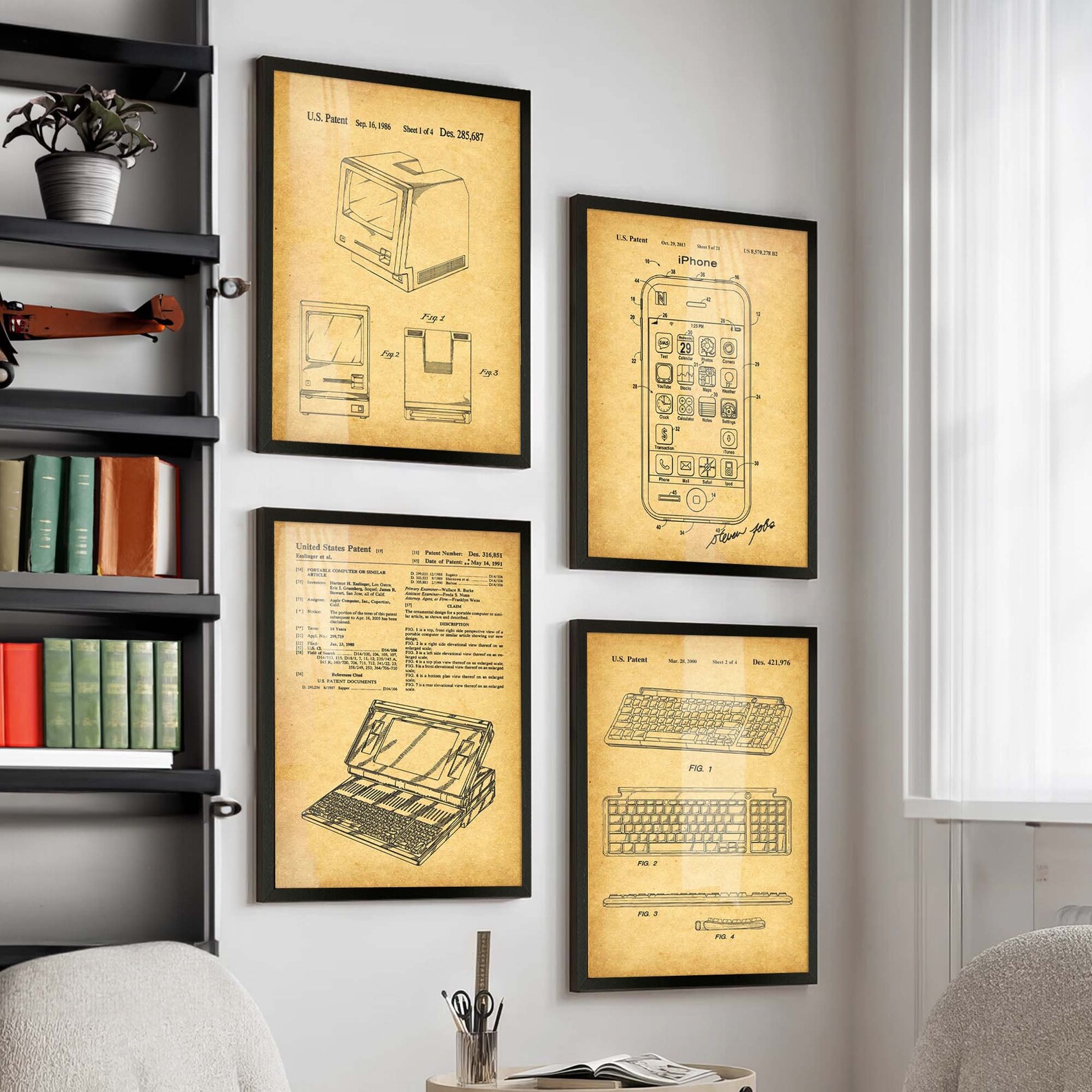 Computer Patent Artwork Computer Patent Art Prints: Tech Lover Wall Decor, Set of 4 - Etsy