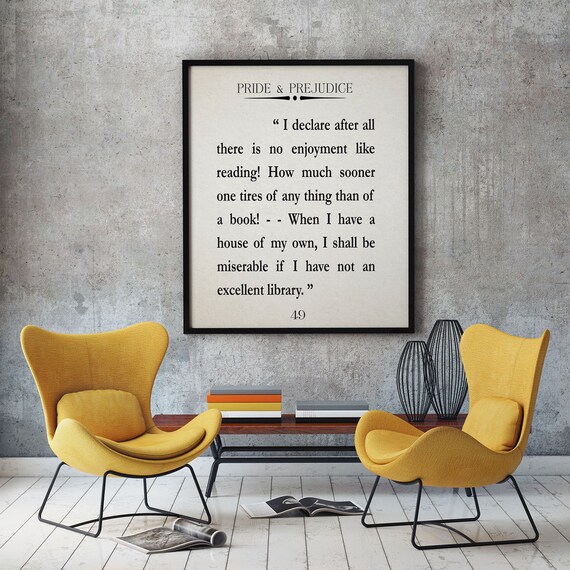 Orgueil Et Prejuges Citation Jane Austin Citation Lecture Etsy France