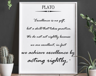 Plato Quote Classical Greek Quote on Excellence How to be Excellent