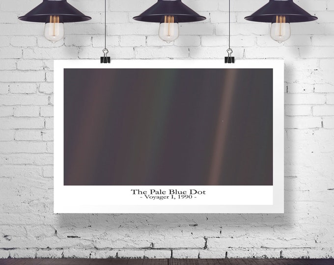 Pale Blue Dot Poster Pale Blue Dot Print Astronomy Poster Science Poster Science Wall Art Space Poster Wall Art Space Art Space Deco
