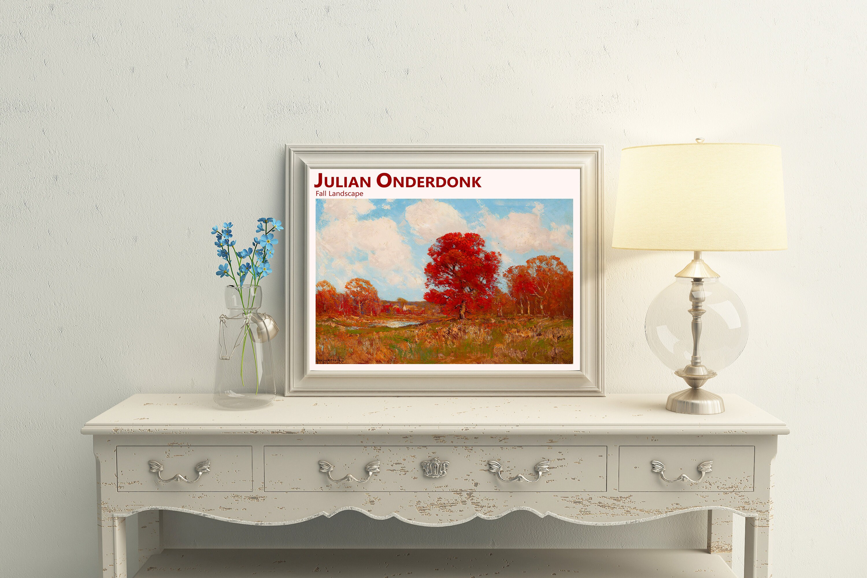 Julian Onderdonk Set Of 4 Colorful Landscape Paintings