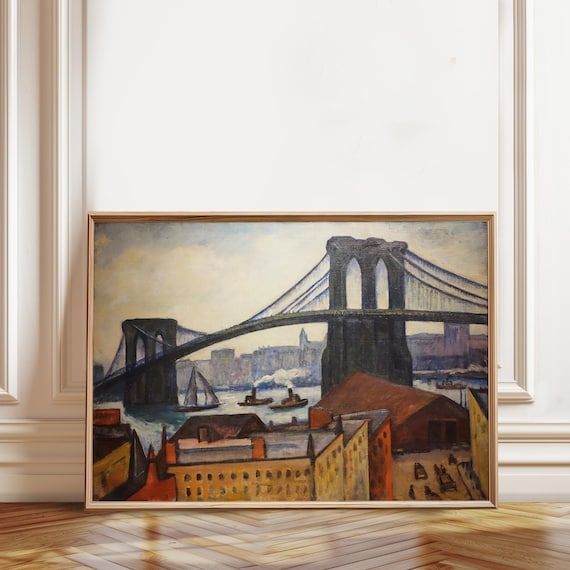 Brooklyn Bridge Art Print by Samuel Halpert, 1884 - American Modernism