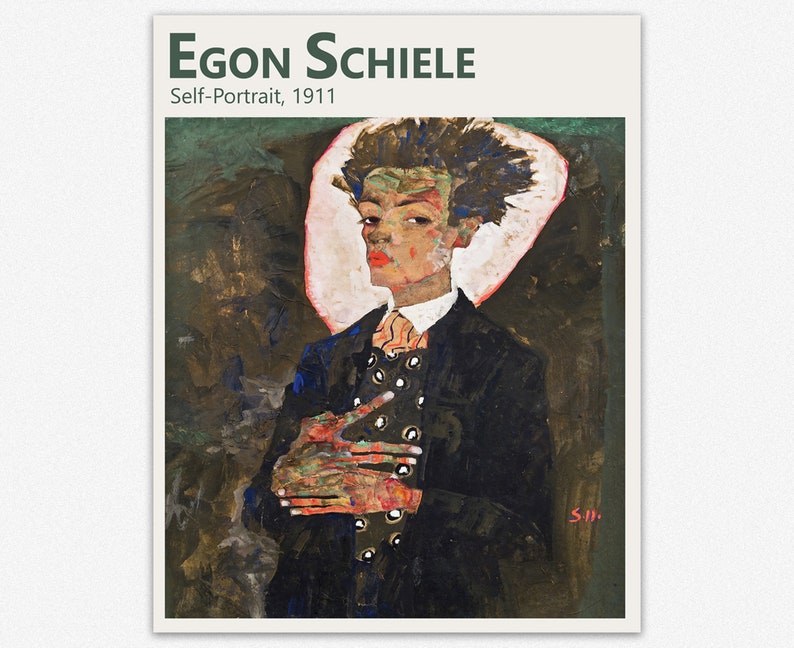 Egon Schiele Self Portrait 1911 - Etsy