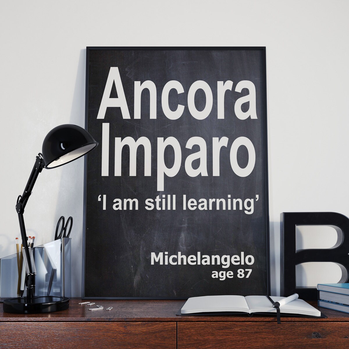 Michelangelo Quote Ancora Imparo I am Still Learning Michelangelo Art
