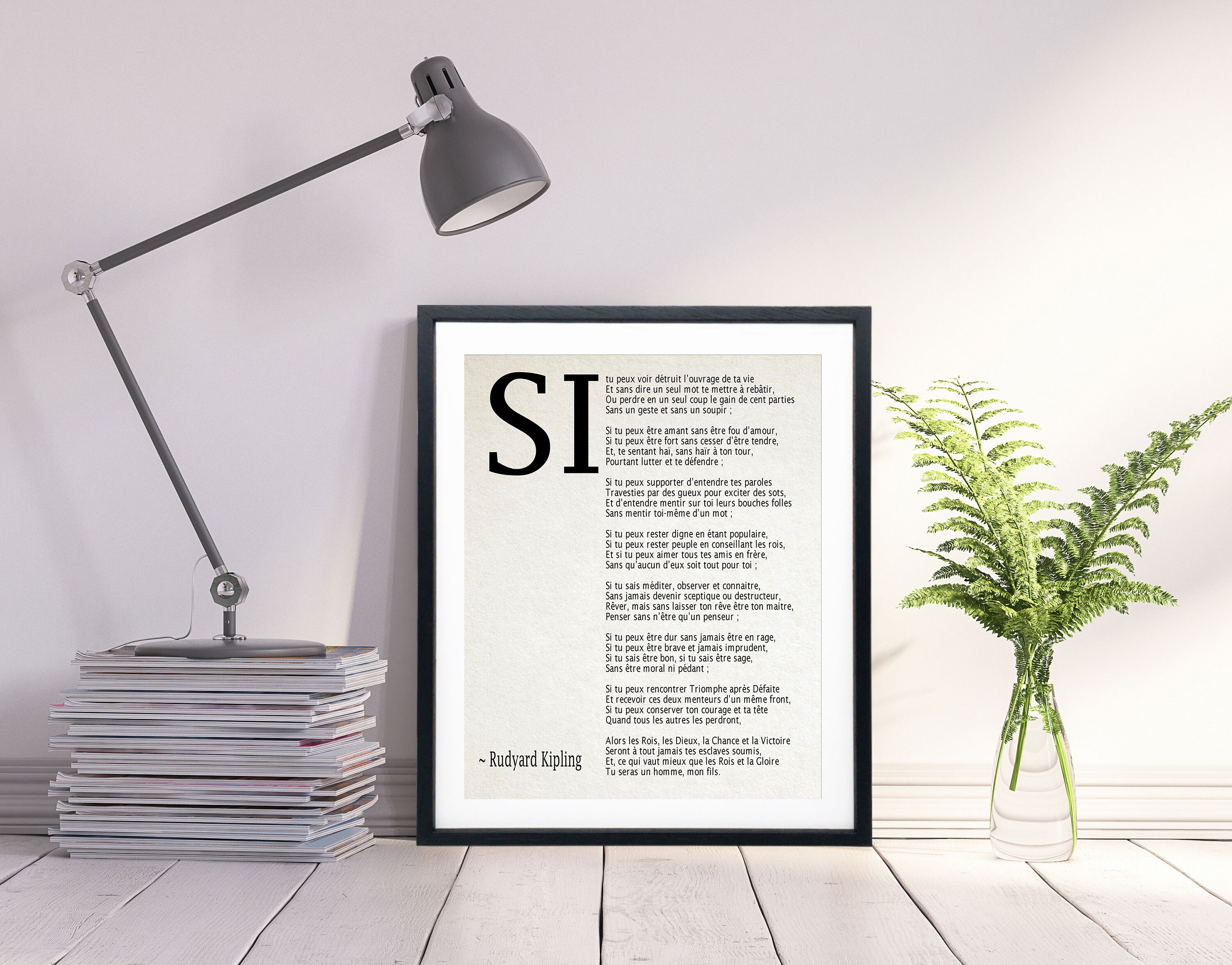 Si Par Rudyard Kipling Poeme En Francais Etsy India