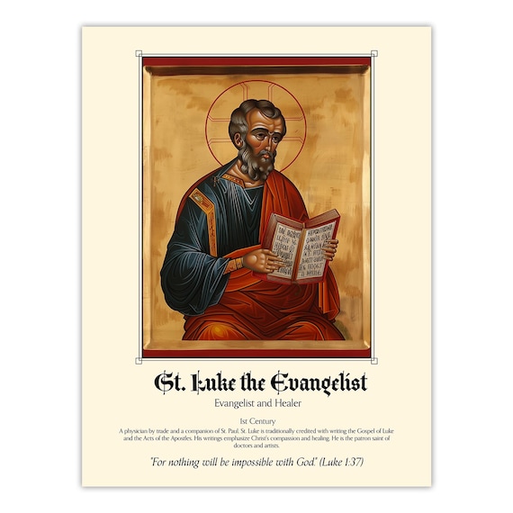 St. Luke the Evangelist Art: Patron Saint of Doctors, Artists
