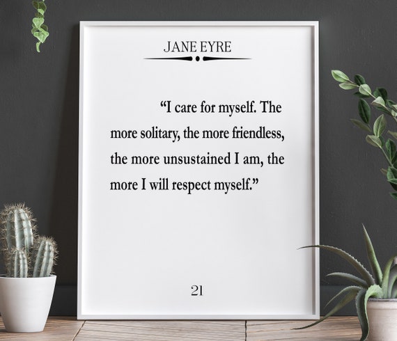 Respect De Soi Citation Jane Eyre Citation Du Livre Par Etsy France