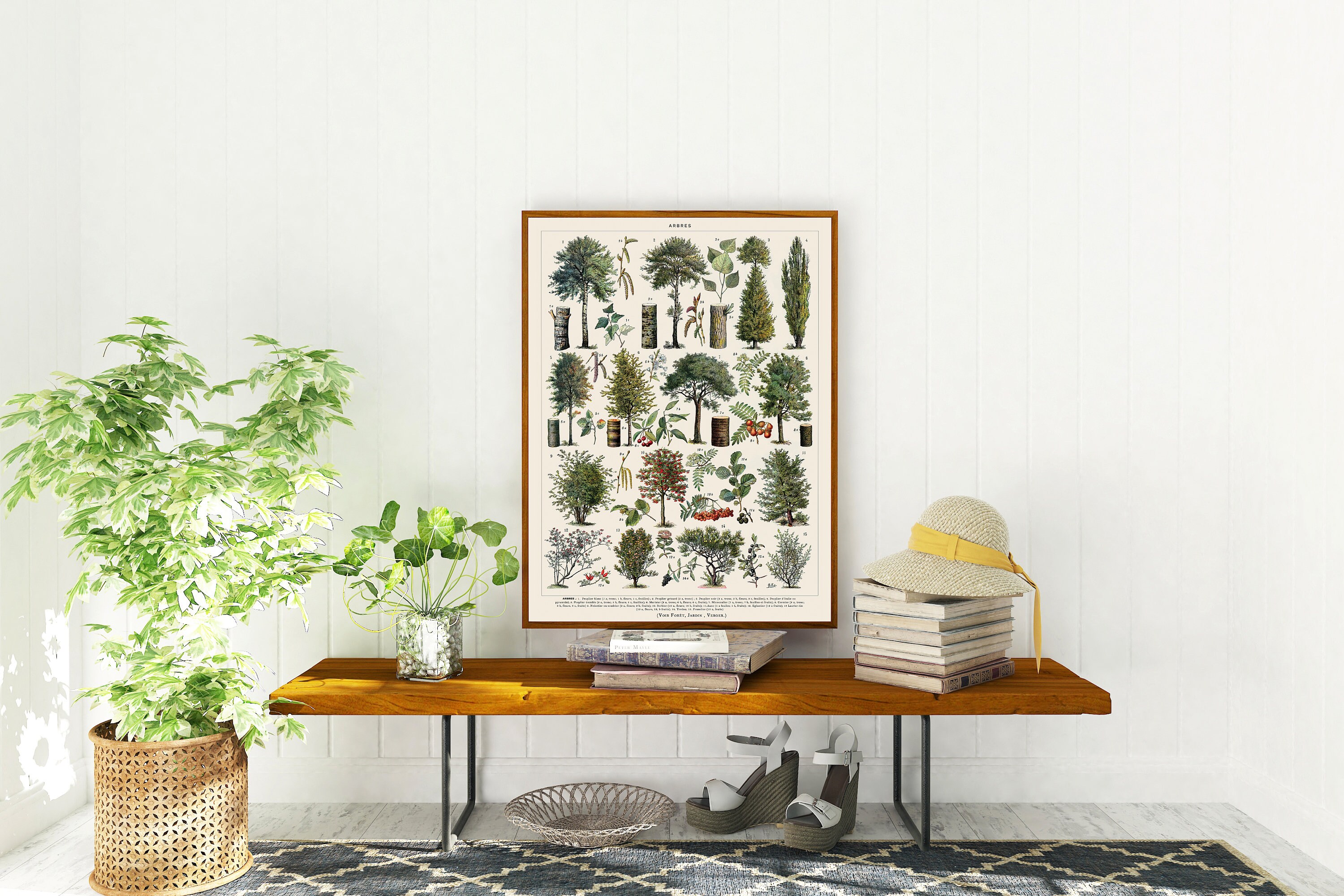 Woodland Wall Art Print Botanical Forest Prints Outdoor Decor | Etsy