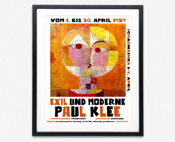 lade huichelarij Skiën Museum tentoonstelling poster Paul Klee moderne kunst - Etsy België