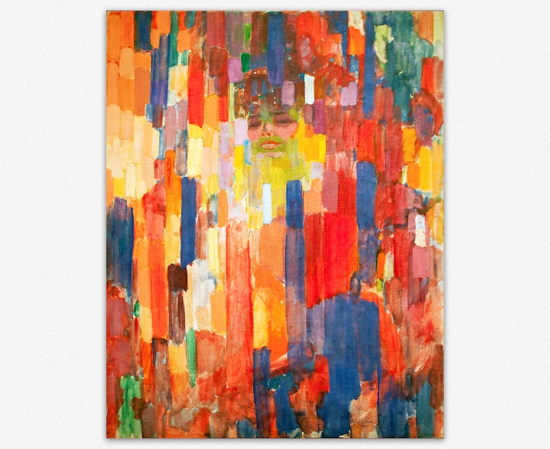 Kupka Painting Mme Kupka Among Verticals 1910 František Kupka Art Modern abstract painting Modern Oil Painting Art Modern Painting Art image 8